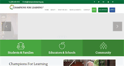 Desktop Screenshot of championsforlearning.org