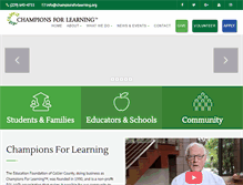 Tablet Screenshot of championsforlearning.org